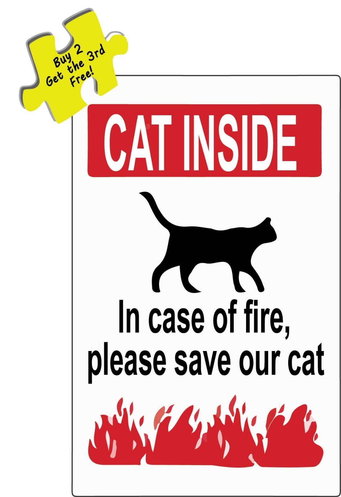 Rescue Cat Inside In Case Of Fire Please Save Our Cat Cat(s) Decal ...