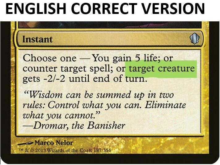 Dromar's Charm French Mtg MISPRINT. Targets a creature YOU CONTROL - Imagen 4 de 4