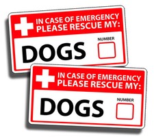 Dog Pet Emergency Rescue Sticker 1st First Responder Fire Safety Safe 911 Decal
