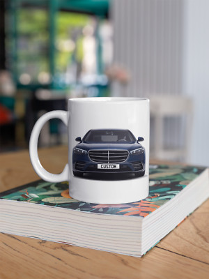Personalisierte Mercedes S Klasse S350d AMG Limousine Kaffeebecher Geschenk - Farbe wählbar