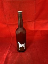 Vintage White Horse Distilleries Scotland Glass Whiskey Bottle Rare Empty 12”