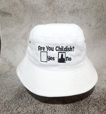 Funny Soft Cotton Bucket Hat Are You Childish? 100% COTTON