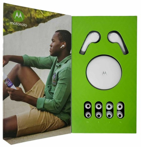 Motorola Verve Buds 500 true Wiriless in-ear headphones WHITE w/ Amazon Alexa - Picture 2 of 3