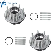 2PCS Front Wheel Bearing Hub For Ford F-250 F-350 Super Duty 2011-2016 SRW 4WD