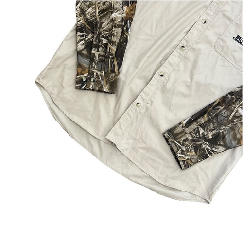 Duck Commander Shirt XXL Beige Camo Long Sleeves Hunting Outdoors Cotton Blend - Picture 3 of 9