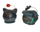 Halloween Glitter  Witch & Black Kitty Cat small Bucket Pail Dept 56 Vintage — photo 3