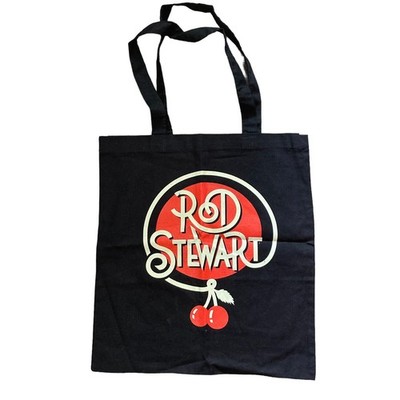 Rod Stewart Tote Tour Bag 15.5x14.5 Rock Concert Tour Red Black Spellout Cherrie