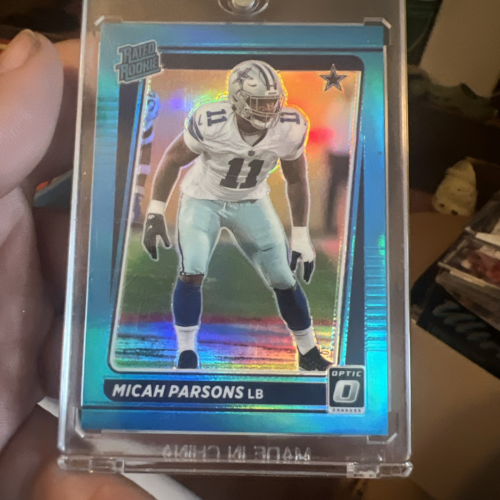 2021 Panini Donruss Optic - Rated Rookie Micah Parsons #245 Aqua Prizm /299 (RC)