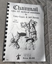 Chainmail Miniatures Rules 3rd Ed. 7th Printing Gygax TSR Dungeons  Dragons D D