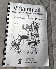 Chainmail Miniatures Rules 3rd Ed. 7th Printing Gygax TSR Dungeons & Dragons D&D