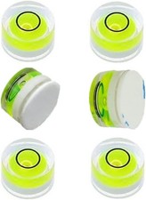 6Pcs Double Sided Adhesive Bubble Levels Small Circular Bullseye Spirit Level Us