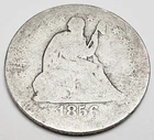 1856 P SEATED LIBERTY QUARTER  *F - FAIR*   90% SILVER  **FREE SHIPPING**