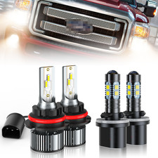 For Dodge Ram 1500 1994-1998 - 4X 6000K 9004 LED Headlight + Fog Light Bulbs 880