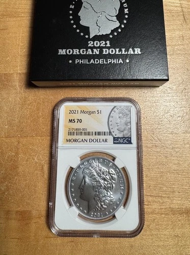 2021 Morgan Silver Dollar $1 NGC MS70 with Original COA and OGP