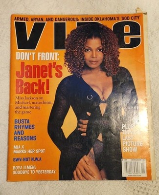 Vintage VIBE Magazine November 1997 Janet Jackson Busta Rhymes Tupac Shakur