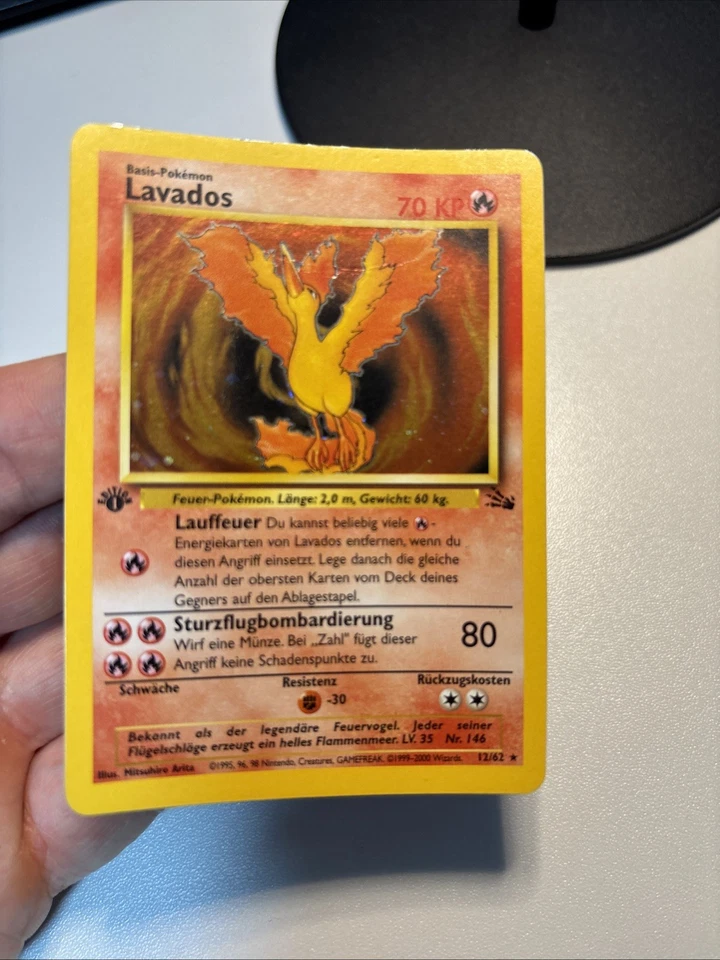 Pokémon Lavados Fossil Deutsch Holo 1st Edition #12 - Bild 3 von 4
