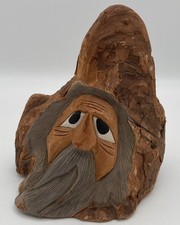 Vintage 8" Gandalf Knobbit Signed by the Evans 1988 Hand Carved Wood Sculpture