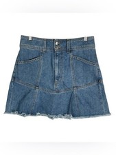 Veronica Beard Lavelle High Waist Zip Fly Pockets Denim Skirt Size 8