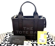 RELISTED Marc Jacobs Black Leather Small The Tote Bag & The Wallet Set Mint Cond