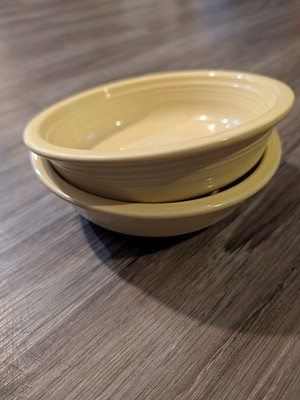 Fiestaware Pale New Yellow Bowls 6 7/8'' Set 2 Cereal Soup Pasta HLC USA Fiesta