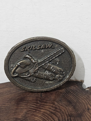 VINTAGE SKILSAW SKIL CHAINSAW CHAIN SAW BELT BUCKLE