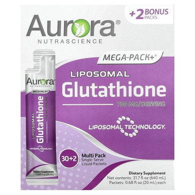 Mega-Pack+ , Liposomal Glutathione, 32 Packets, 0.68 fl oz (20 ml) Each