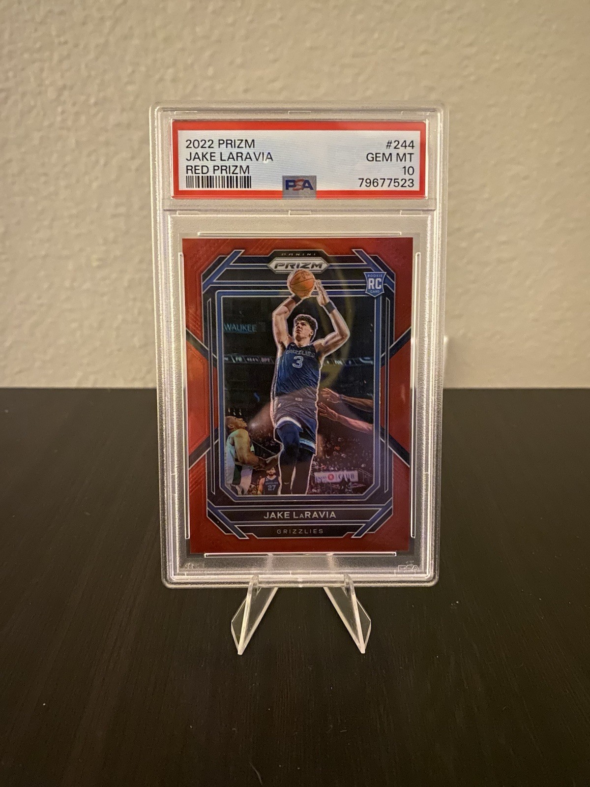 2022 Panini Jake LaRavia #244 Red Prizm /299 ROOKIE PSA 10 LOS ANGELES LAKERS