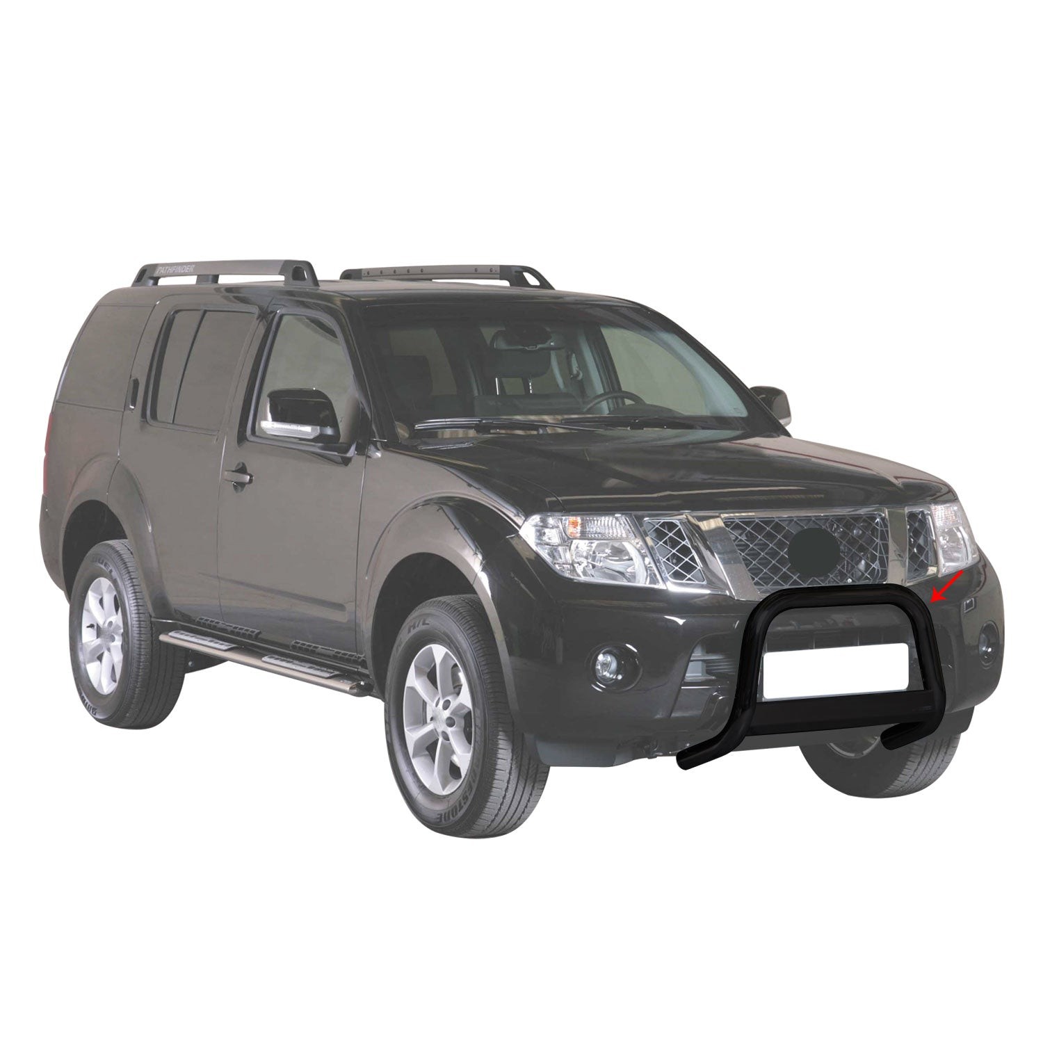 Pare-buffle Nissan Pathfinder protecteur en acier noir de 63 mm pour pare-chocs