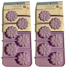Silicone Candy Molds Daisy Sunflower Lollipop 6cav. Celebrate It Easter lot of 2
