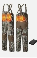 TIDEWE Hunting Bibs Heated with Battery, Waterproof Insulated Bibs SIZE XL
