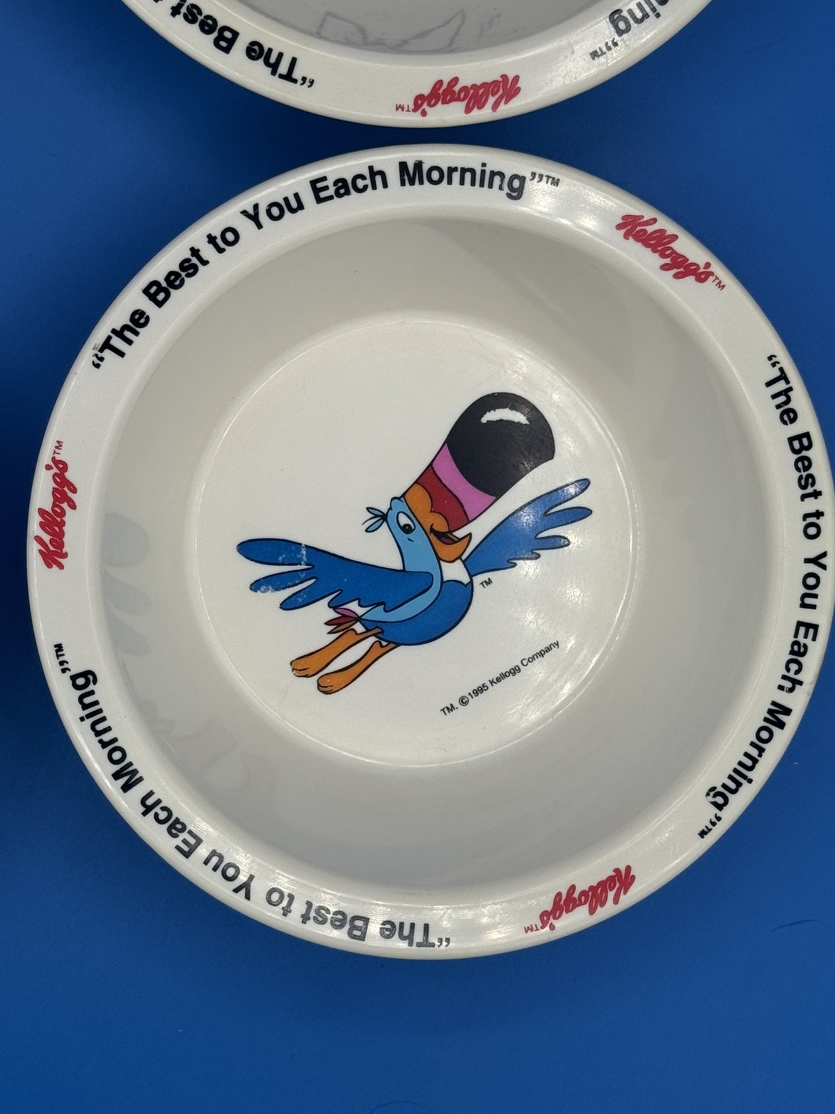 Vintage 1995 | Complete Set of 4 Collector Kellogg’s Cereal Bowls | Melamine