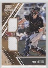 2017 Panini Elite Extra Edition Dual Materials Holo Gold 21/99 Zack Collins s3g