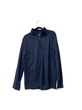 Vineyard Vines Top Mens Large Blue Depth Blank Sankaty Quarter Zip Pullover NWT