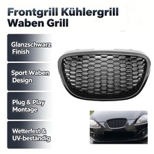 Für Seat Leon 1P  Facelif 06-09 Frontgrill Kühlergrill Waben Grill ohne Emblem