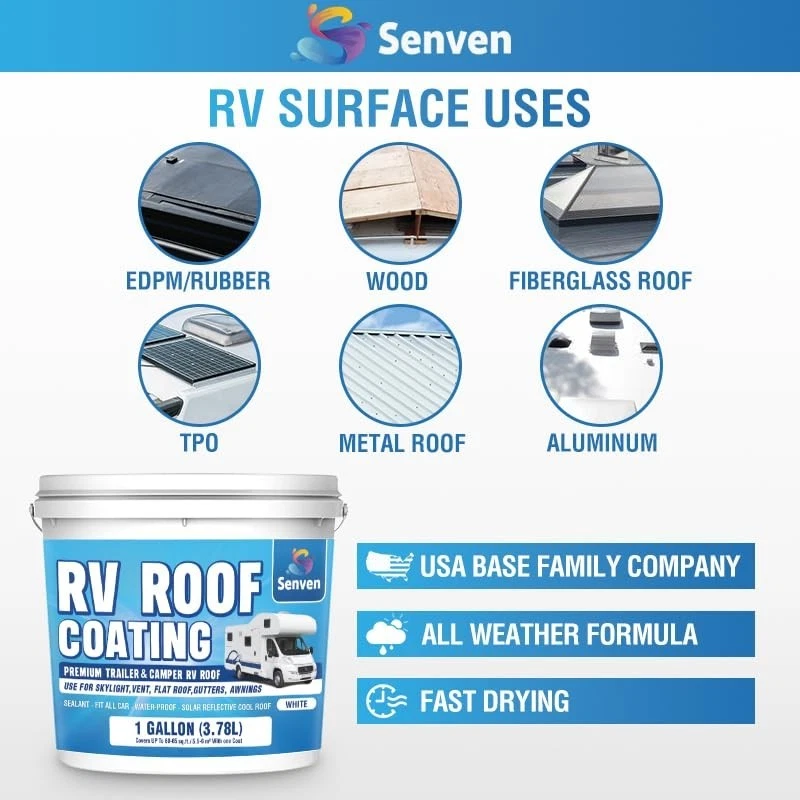 RV Roof Sealant RV Roof Coating RV Roof Sealant，Solar Reflective  White 1 Gallon - Image 4 of 4