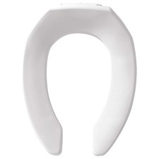 BEMIS 1955CT-000 Toilet Seat,Elongated Bowl,Open Front 2P888