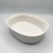 Corning Ware French White 1.4L Oval Casserole Baking Dish 1.5 Qt Stoneware Cook
