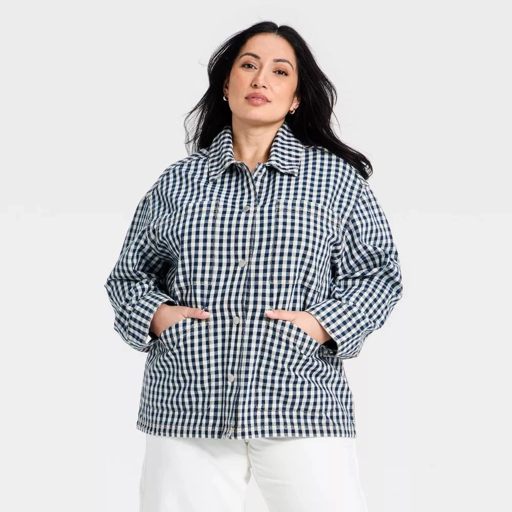 Women Western Denim Chore Coat - Universal Thread
