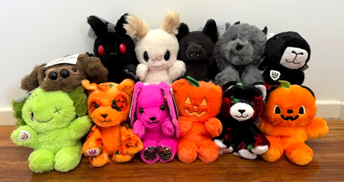 Build-A-Bear Mini Beans Halloween Collection Gargoyle Sky Puppy