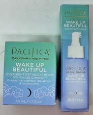 Pacifica Wake Up Beautiful Overnight Retinoid Cream 1.7floz Retinoid Serum 1oz