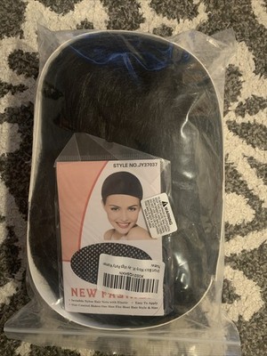 New Fashion Black Weaving Cap Cool Mesh Invisible Nylon Hair Nets with Elastic
