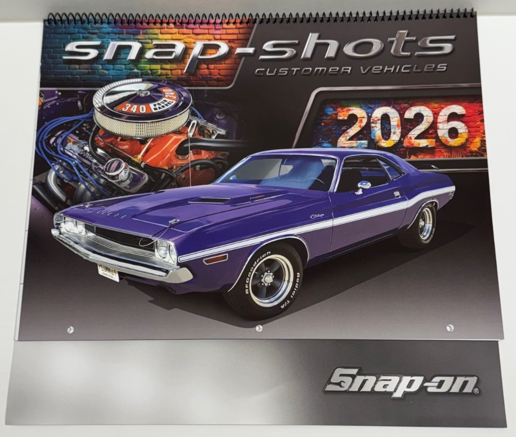 NEW Snap-on Tools Snap Shots Custom Vehicles 2026 Wall Calendar