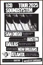 LCD SOUNDSYSTEM Tour 2025 Ltd Ed RARE Poster! Electronic Rock Indie Dance Punk