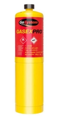 GOSYSTEM GasexPro Propylene Gas Cylinder, Yellow 400g - Effective to -20°C