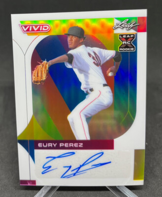 2022 Leaf Vivid EURY PEREZ Rookie XRC BA-EP1 White Refractor /25!