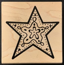 Great Impressions Artistic Star Rubber Stamp