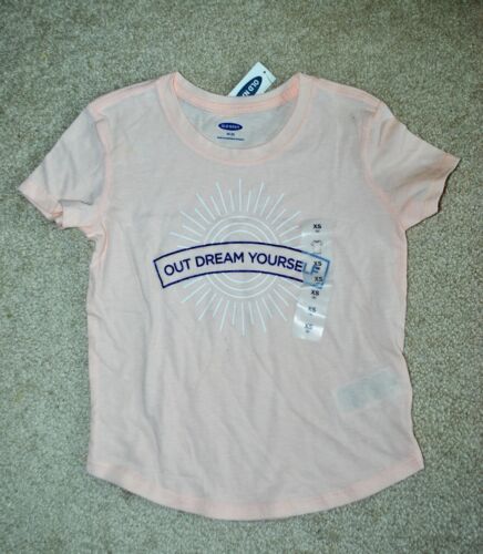 Old Navy Girls' Pink Outdream Yourself Short Sleeves Graphic T-Shirt - Size 5
