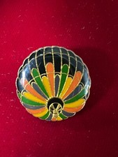 Hot Air Balloon From Below Colorful Epoxy Enamel Tie Lapel Pin 1