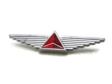 Vintage Delta Air Lines Wings Pin Red Widget Logo Pilot Flight Attendant Badge