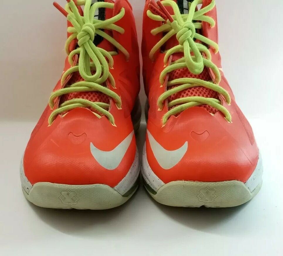 Nike Lebron X 10 / Nion Orange Basketball Shoes 543564-400 Size 6.5Y